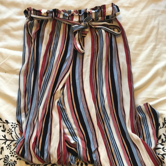 Striped Paperbag Pants - Picture 2 of 2